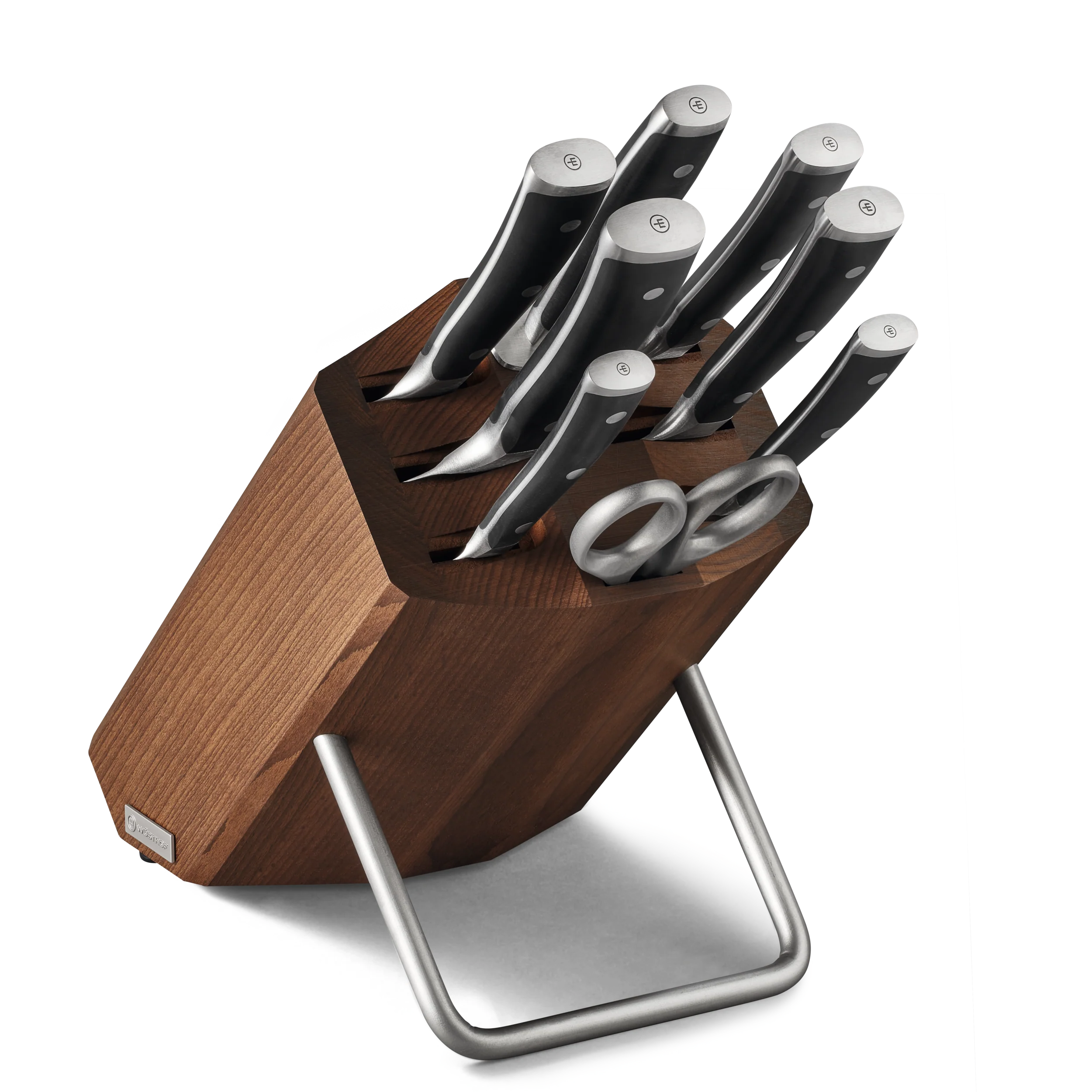 Classic Ikon 9-piece Knife Block Set | Heat Treated Beech