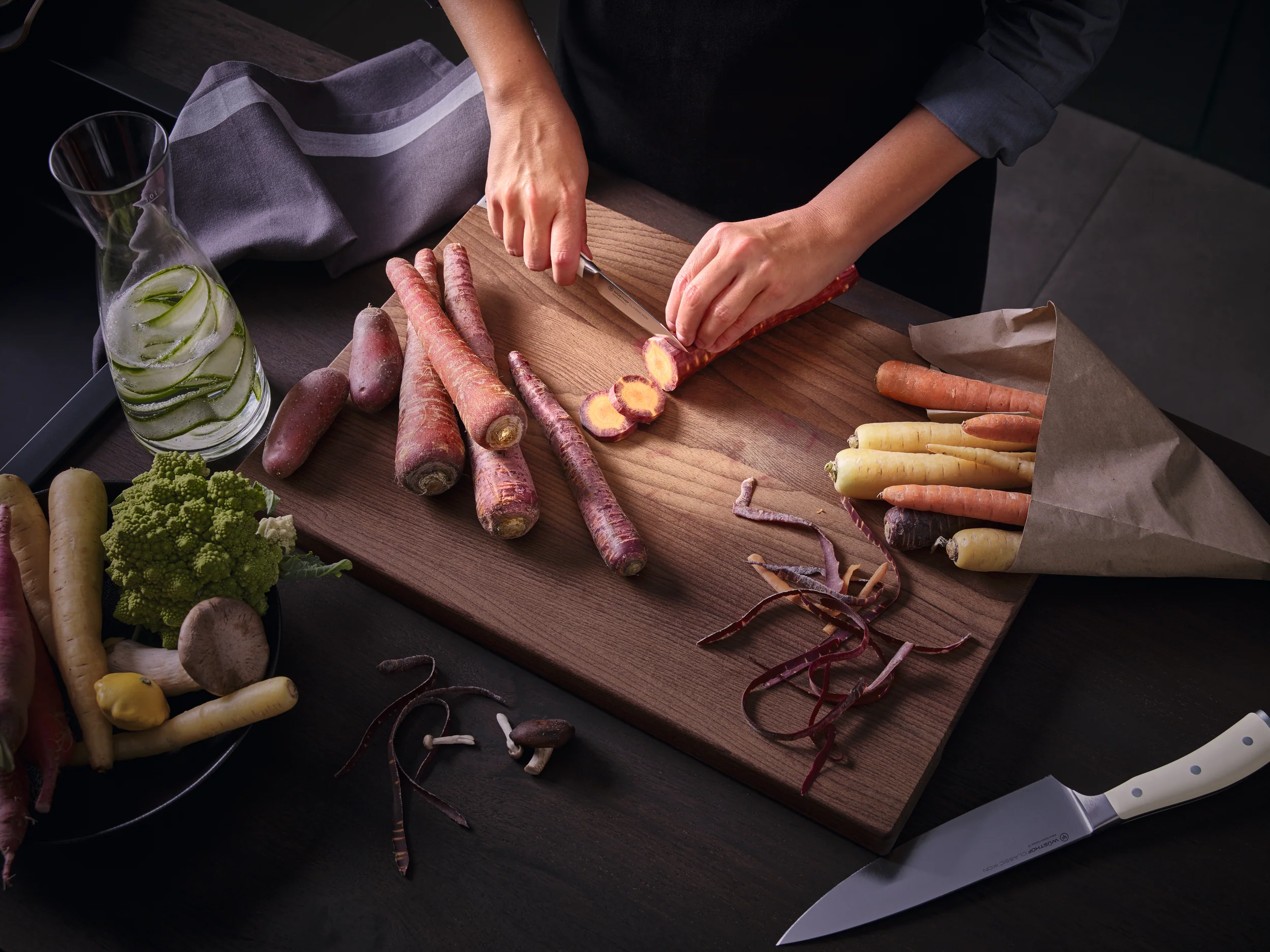 Classic Ikon Crème 9-Piece Knife Block Set - Image 9